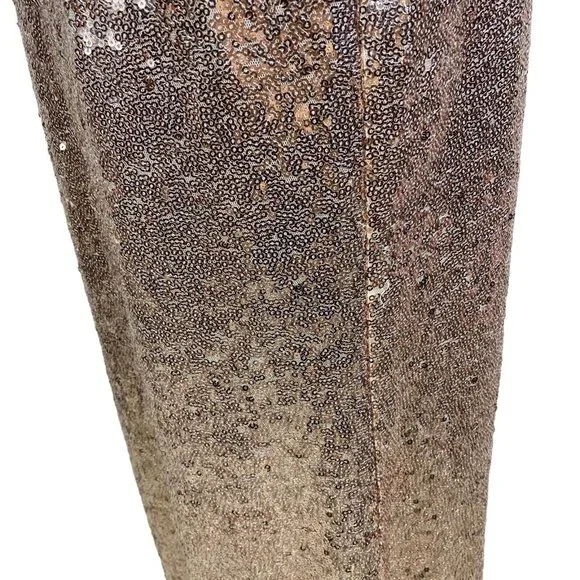 Lulu's my muse Rose Gold Sequin Maxi Dress Ball Gown Size Large Prom Dress - Picture 3 of 8